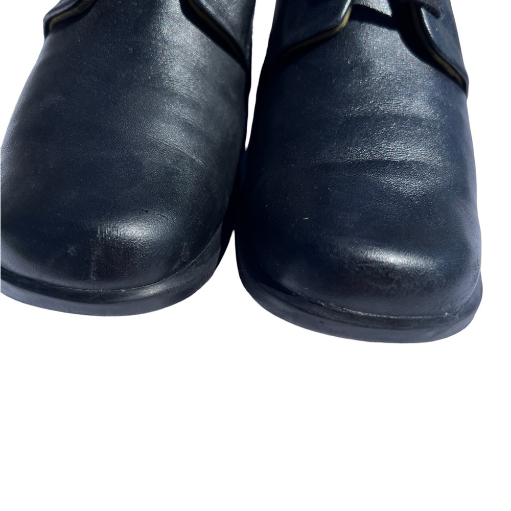Rockport Grandma Lace Up Ankle Booties Black Leather Size 7 1/2 M - Picture 2 of 9